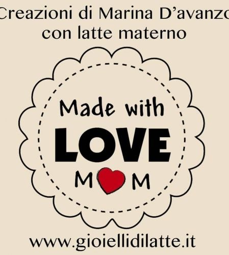 Logo Made with love mom - gioielli di latte di Marina D'Avanzo